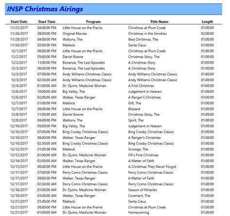 insp tv schedule